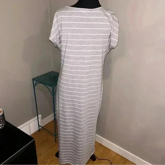 Z Supply Gray Striped Maxi Dress - Picture 3 of 5